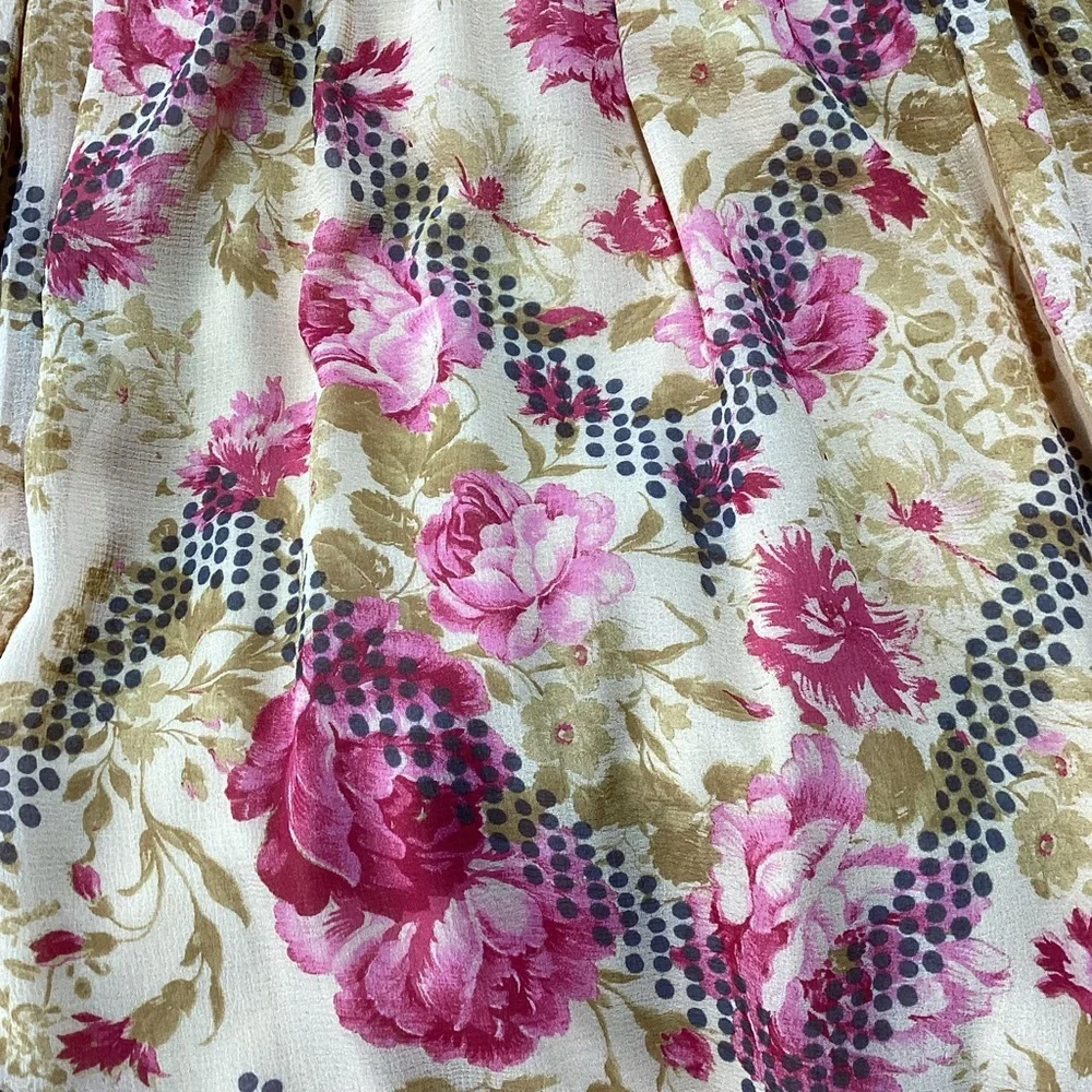 Free People Lena Printed Ethereal Billowy Ruffles Midi Dress